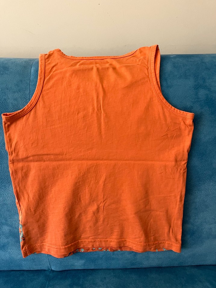 Turuncu Baskılı Çocuk Atlet - Görsel 4