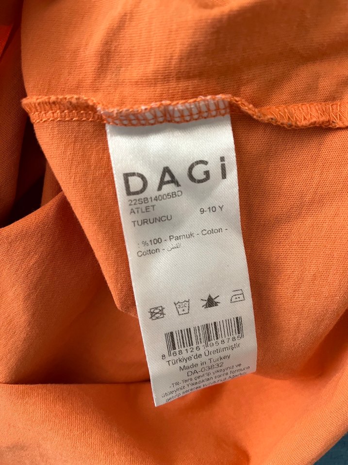 Turuncu Baskılı Çocuk Atlet - Görsel 5