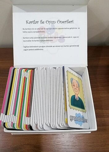  Beden Renk Eğitici oyun kartları - ingilizce