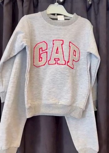 GAP Baskılı Gri Kız Sweatshirt