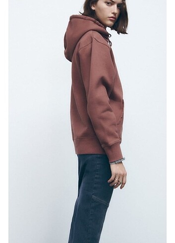 l Beden Zara kahverengi sweatshirt