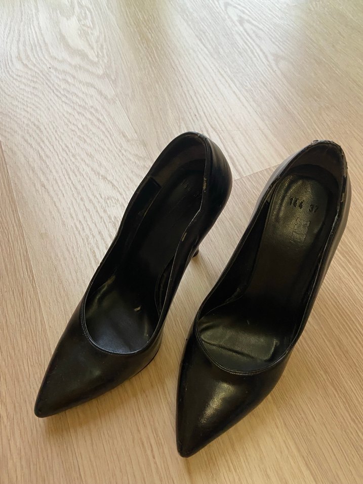 Siyah Klasik Stiletto Topuklu Kadın Ayakkabı - Görsel 2