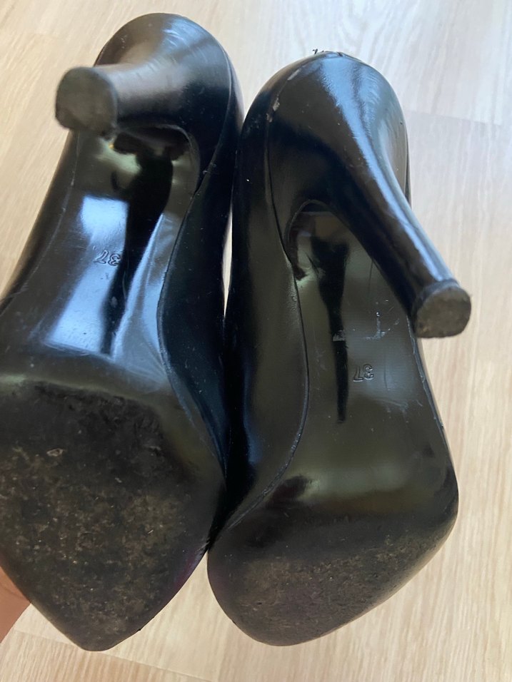 Siyah Klasik Stiletto Topuklu Kadın Ayakkabı - Görsel 5