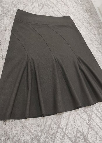 Füme Pileli Mini Kadın Etek - Görsel 4