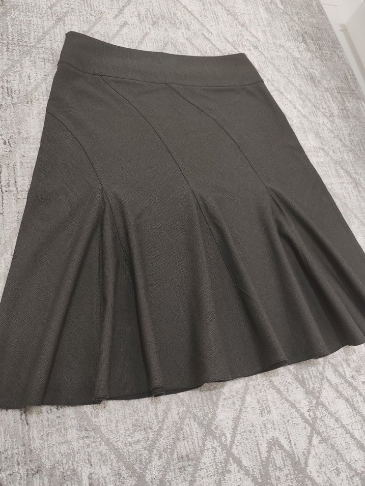 Füme Pileli Mini Kadın Etek - Görsel 4