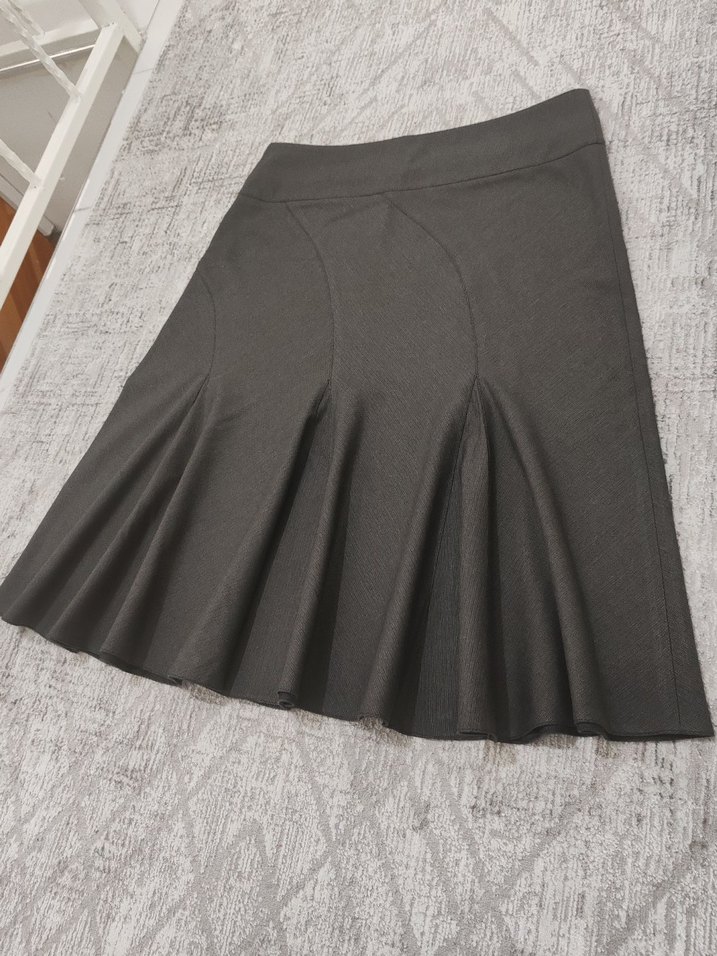 Füme Pileli Mini Kadın Etek - Görsel 2