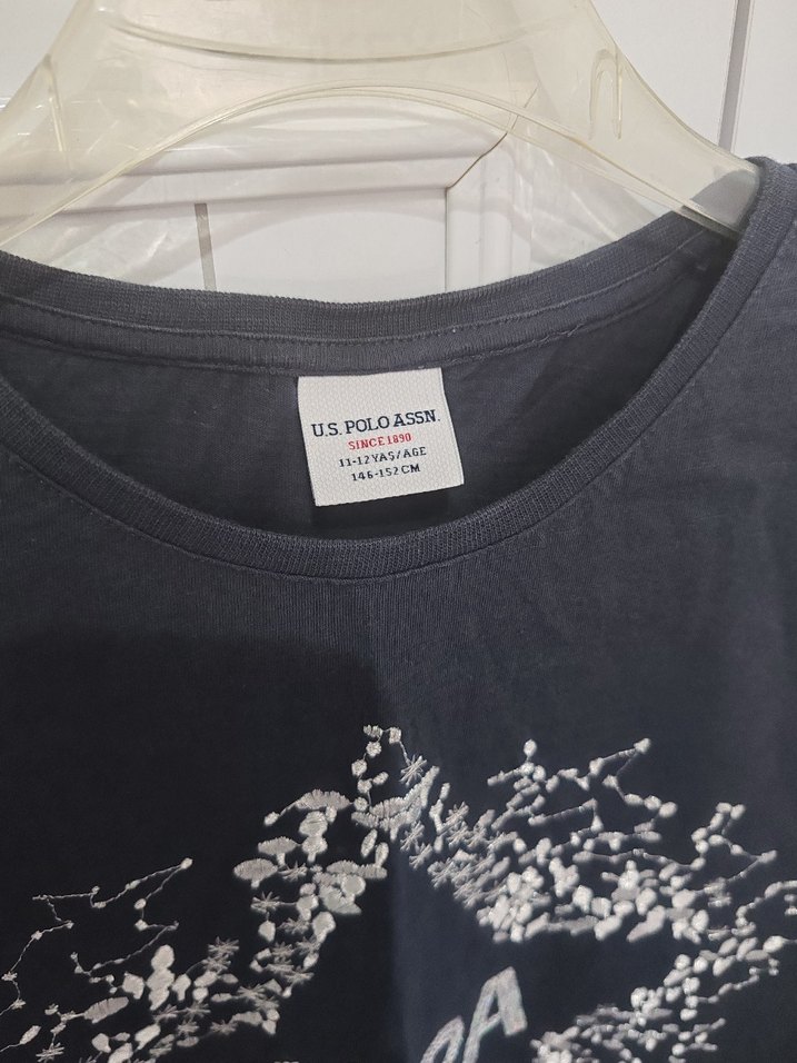 Kız Çocuk Gri Nakışlı Uzun Kollu Sweatshirt - Görsel 3