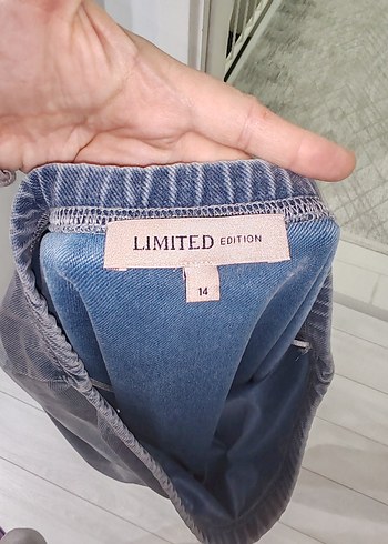 Lacivert Denim Midi Etek - Görsel 3