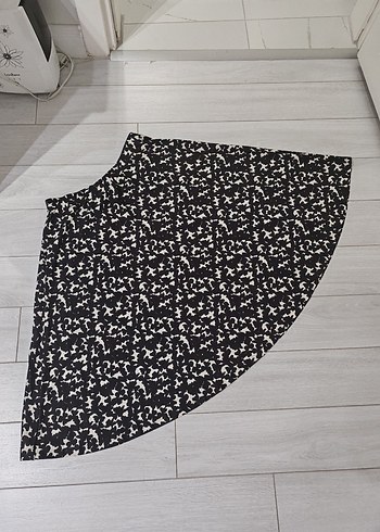 Renkli Baskılı Midi Etek - Görsel 2