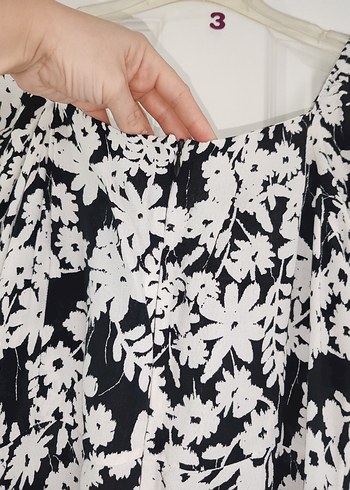 Çiçek Desenli Midi Bohem Elbise - Görsel 7