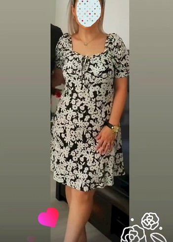 Çiçek Desenli Midi Bohem Elbise - Görsel 9