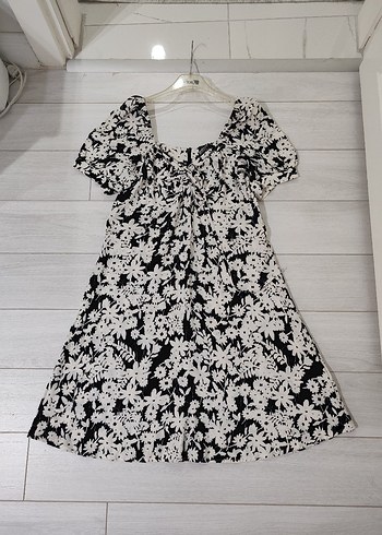 Çiçek Desenli Midi Bohem Elbise - Görsel 3