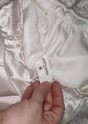 Dantel Detaylı Beyaz Midi Kadın Pijama Takımı - Görsel 5