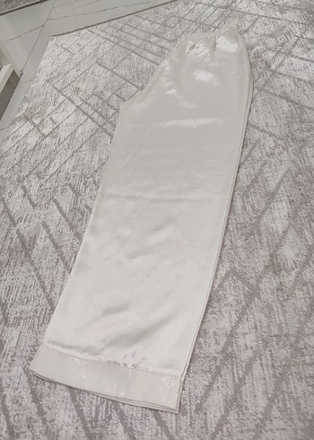 Dantel Detaylı Beyaz Midi Kadın Pijama Takımı - Görsel 6