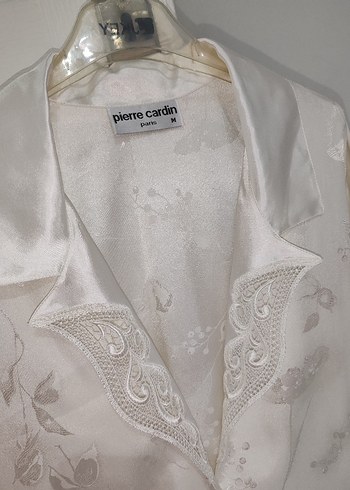 Dantel Detaylı Beyaz Midi Kadın Pijama Takımı - Görsel 7