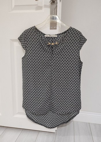 Bohem Desenli Kadın V Yaka Bluz - Görsel 2