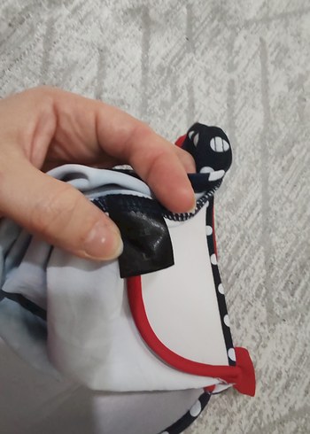 Puantiye Desenli Retro Mini Mayo - Görsel 4