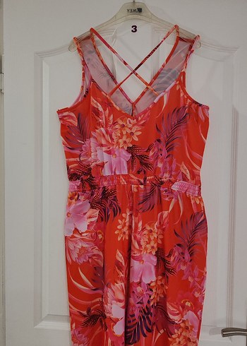 Kadın Çiçek Desenli Uzun Tulum - Görsel 8