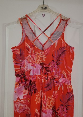 Kadın Çiçek Desenli Uzun Tulum - Görsel 9