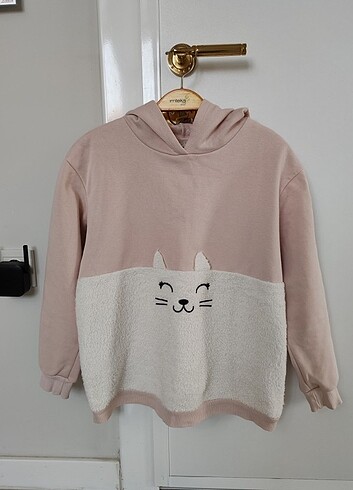 11-12 Yaş Beden Kapüşonlu Sweatshirt (Tayt Hediyeli) 