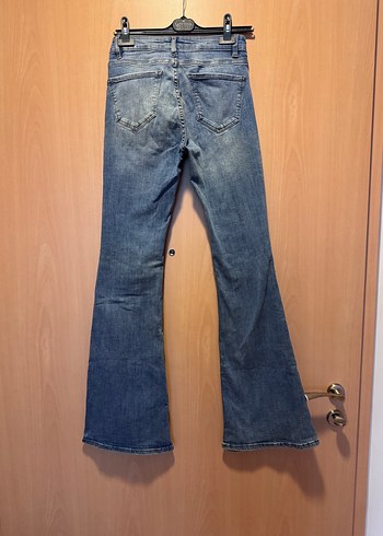 Kadın Bol Kesim mavi Kot Pantolon - Görsel 2