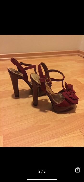 Dorothy Perkins Bordo kalın topuklu