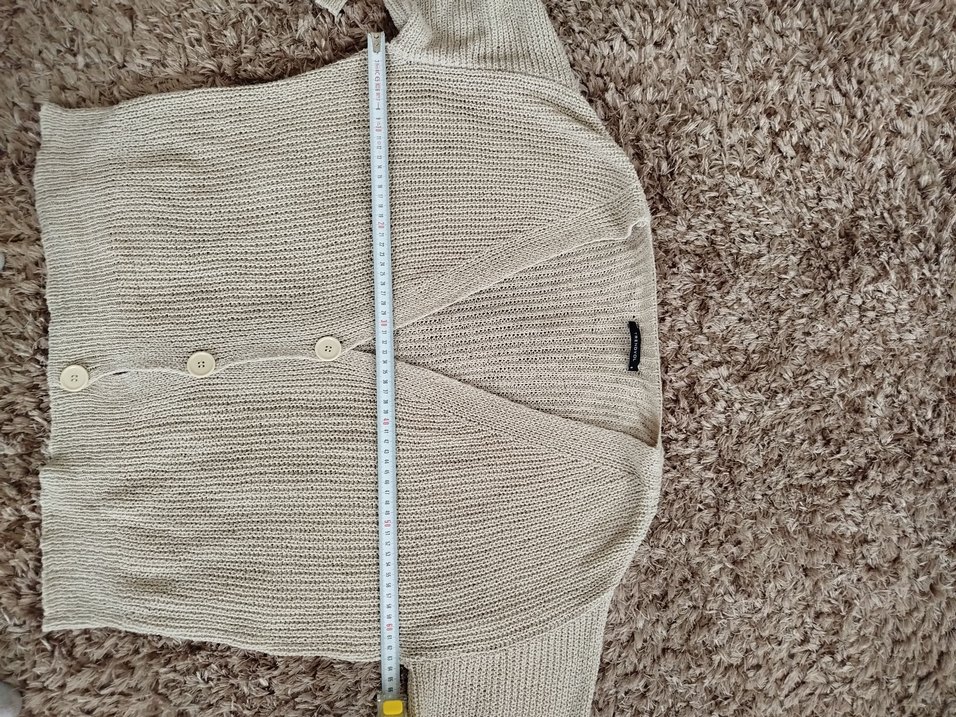 Bej Örgü Kadın salaş Hırka - Görsel 3