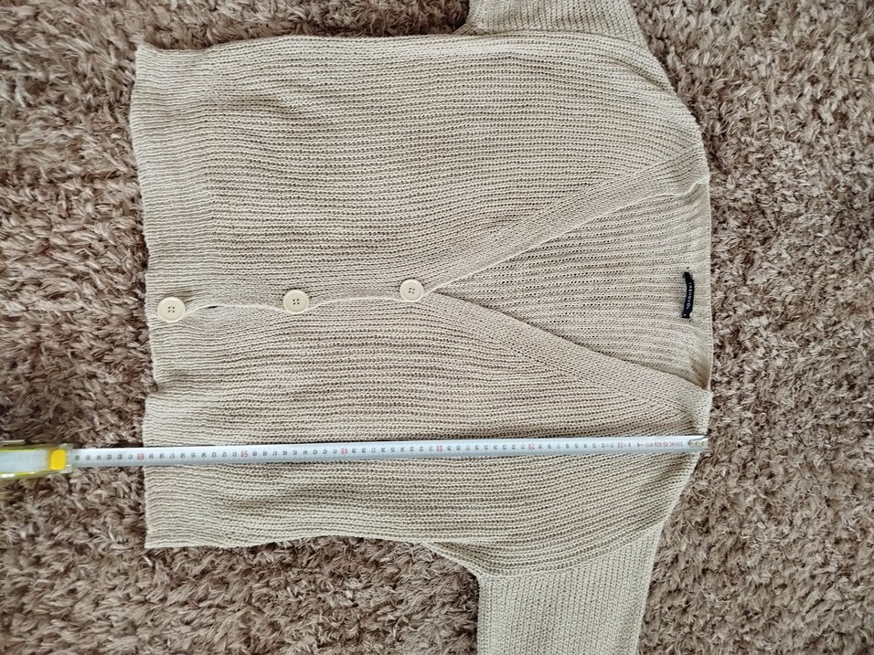 Bej Örgü Kadın salaş Hırka - Görsel 2