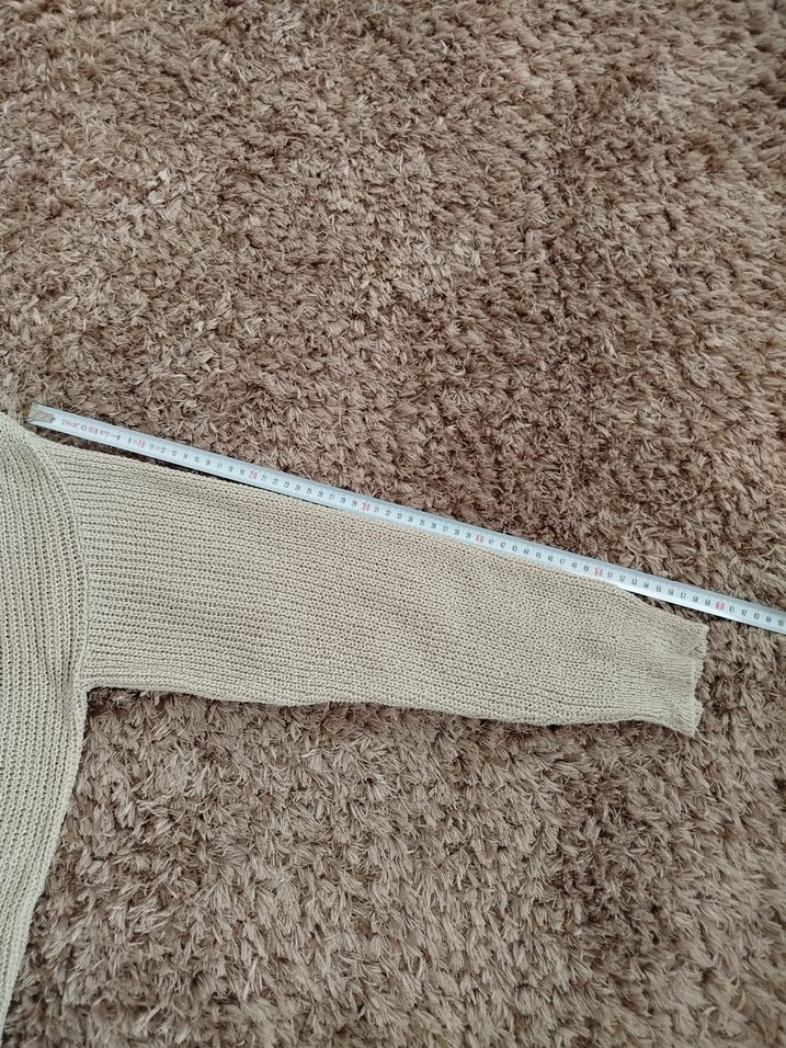 Bej Örgü Kadın salaş Hırka - Görsel 5