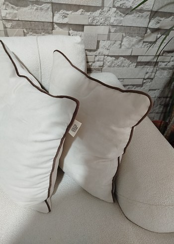 kahverengi biyeli ekru kırlent - Görsel 3