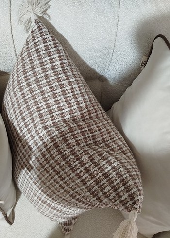 kahverengi biyeli ekru kırlent - Görsel 2