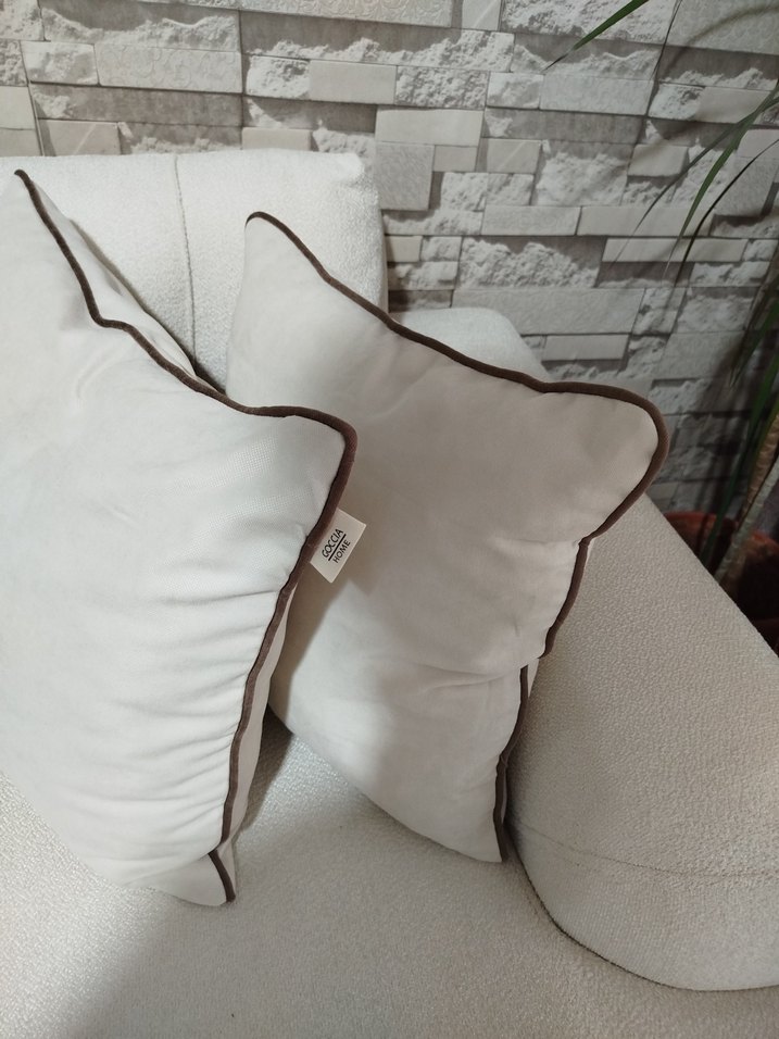 kahverengi biyeli ekru kırlent - Görsel 3