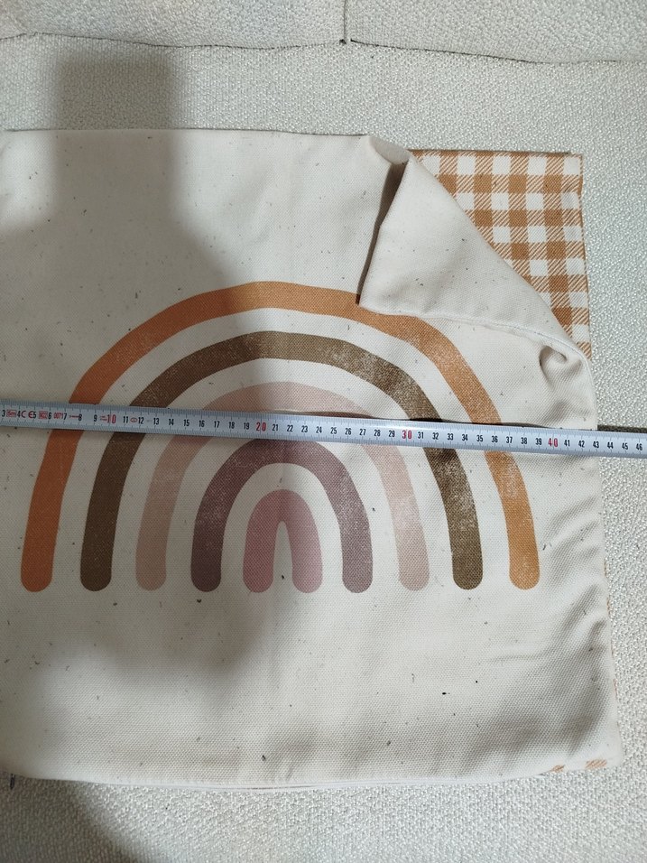 gökkuşağı pötikare Dekoratif Yastık - Görsel 5