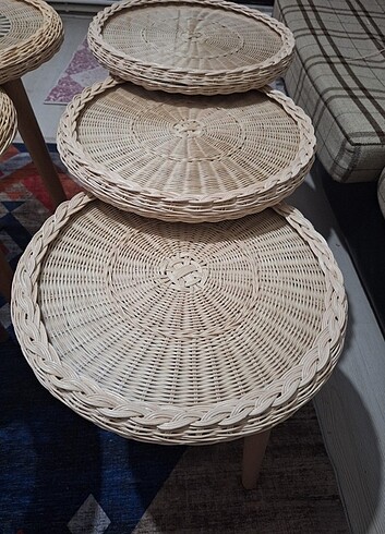  Beden Rattan sehpa takımı