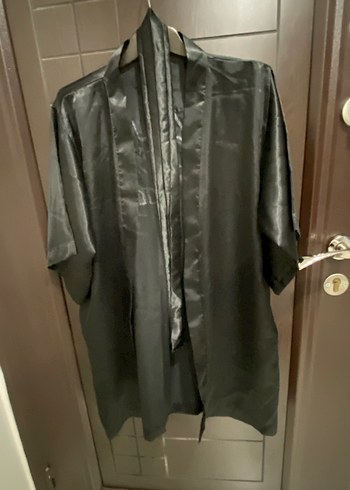 Kadın Siyah Uzun Siyah Goth Sabahlık - Görsel 2