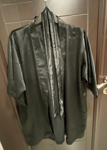 Kadın Siyah Uzun Siyah Goth Sabahlık - Görsel 4