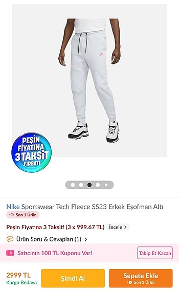Nike Tech Fleece eşofman altı