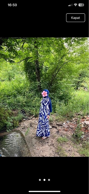 Saten elbise