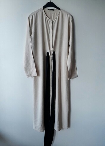 Kadın tesettür keten elbise - Görsel 5