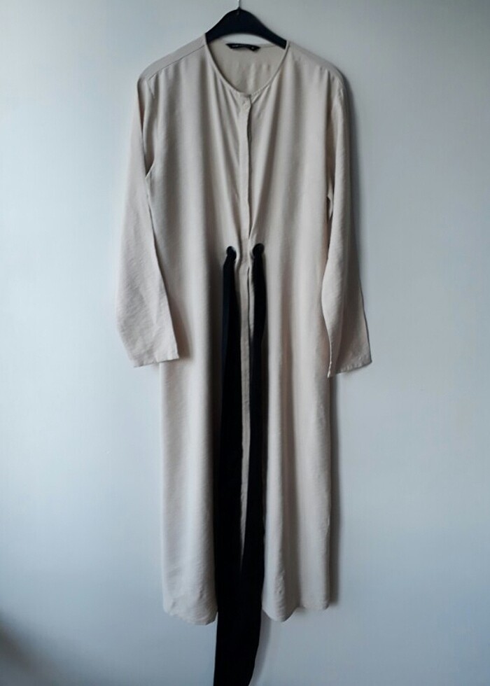 Kadın tesettür keten elbise - Görsel 3