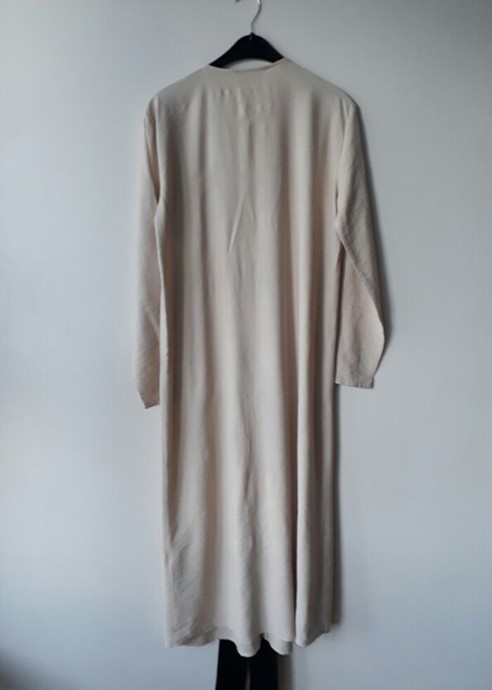 Kadın tesettür keten elbise - Görsel 4