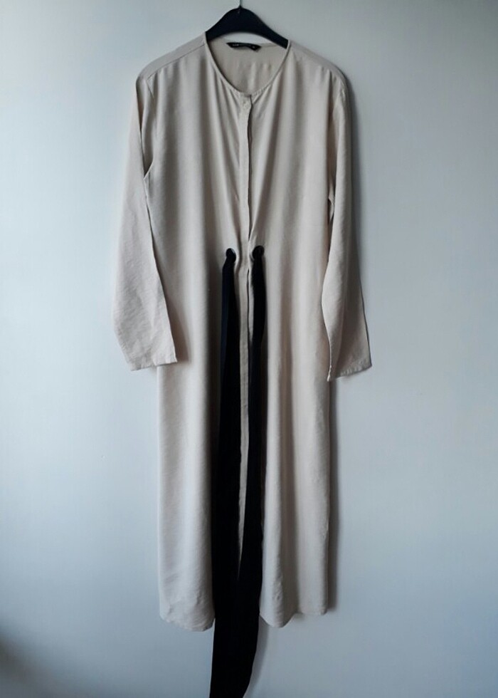 Kadın tesettür keten elbise - Görsel 5