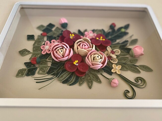 Beden Renk Quilling kagit telkari tepsi