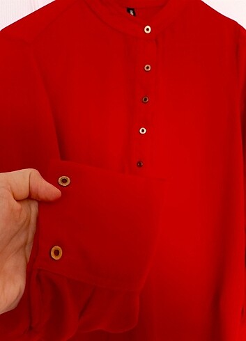 s Beden kırmızı Renk Defacto Kırmızı bluz