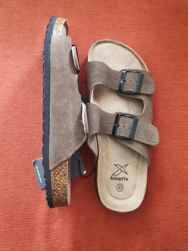 Kinetix Kahverengi Süet Erkek Terlik - Görsel 2