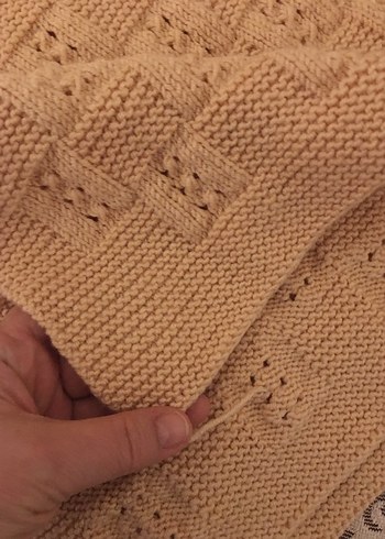 Bej Örgü Çocuk Battaniyesi - Görsel 3