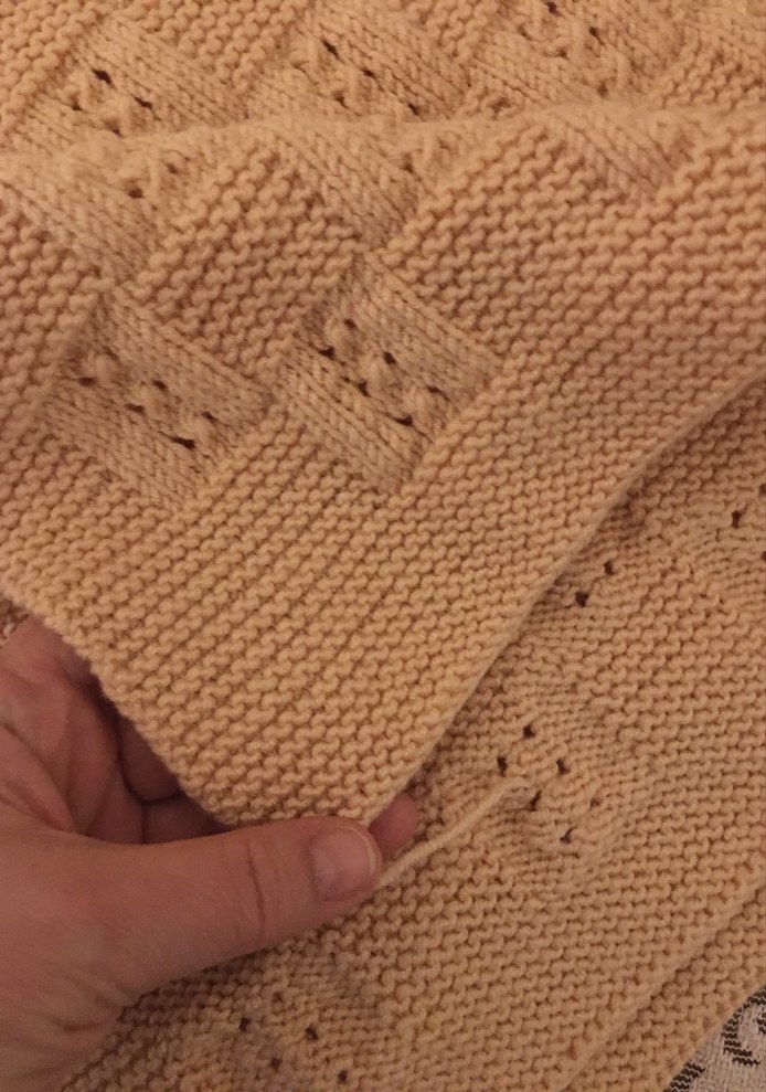 Bej Örgü Çocuk Battaniyesi - Görsel 3