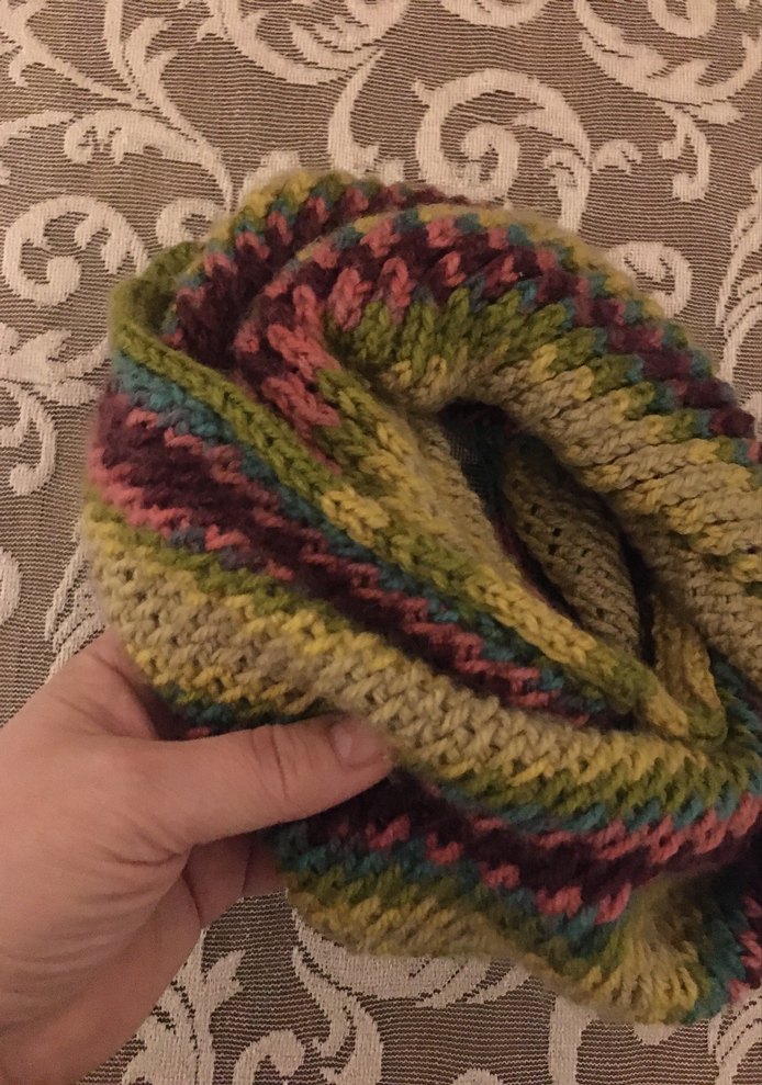 Renkli Örgü Bohem Kadın Şal - Görsel 2