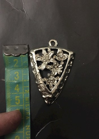 Boncuk İşlemeli Bohem Vintage Kalp Charm - Görsel 2