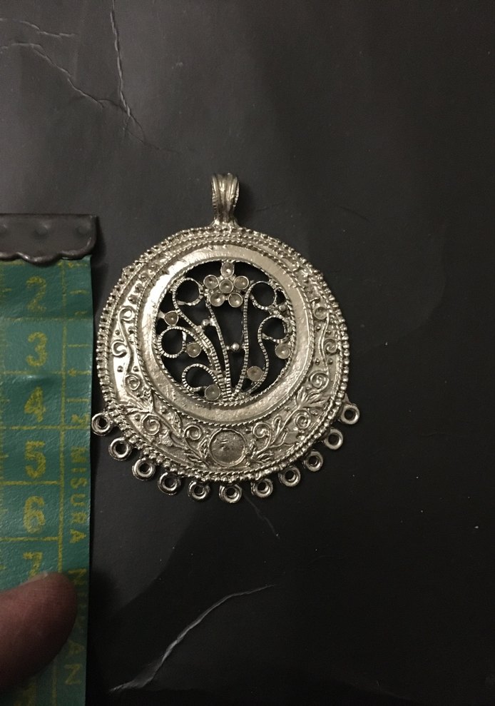 Boncuk İşlemeli Bohem Vintage Kalp Charm - Görsel 3